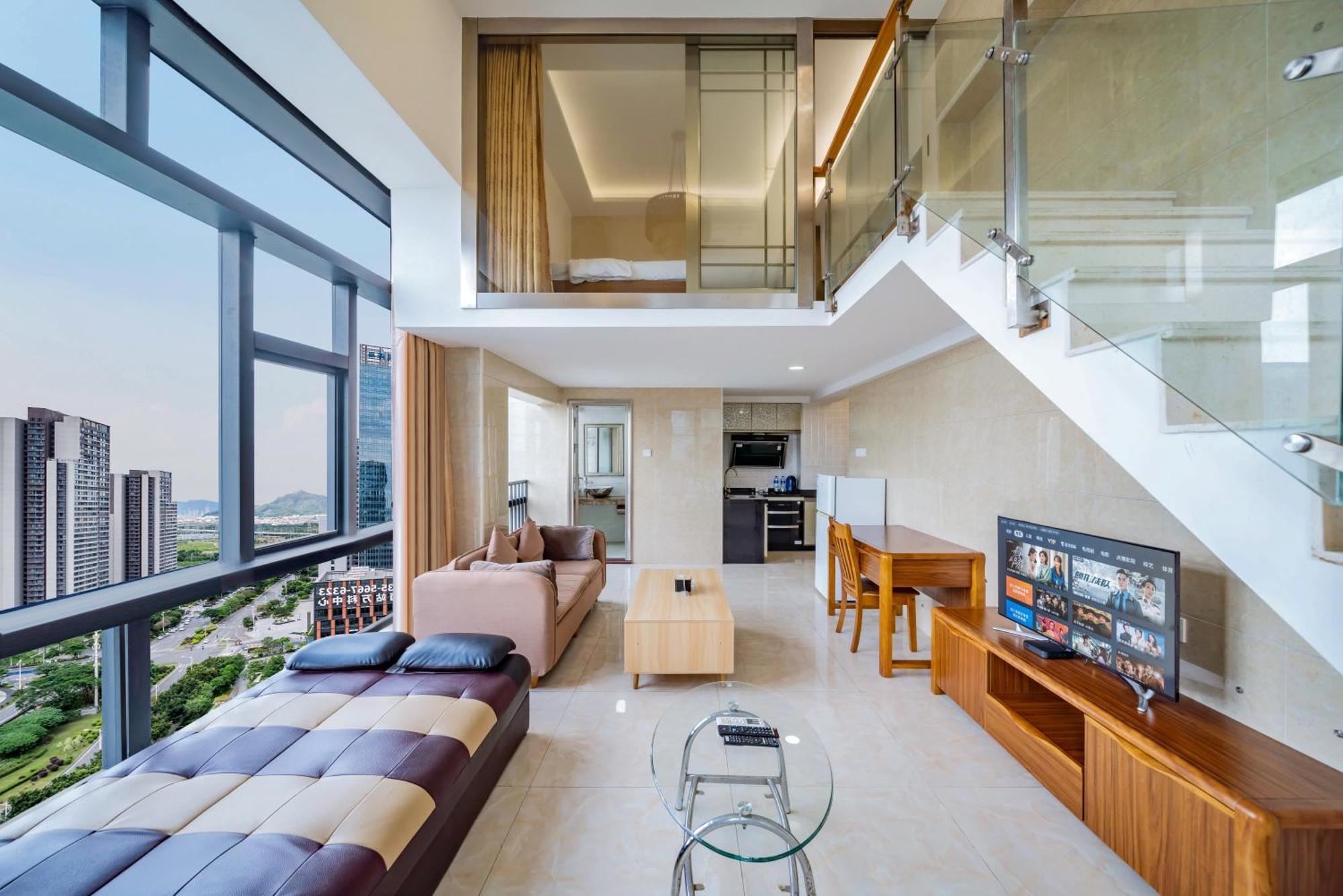 April Fair Duplex Apartment Guangzhou South Railway Station Ao Yuan Yue Shi Dai Branch Extérieur photo