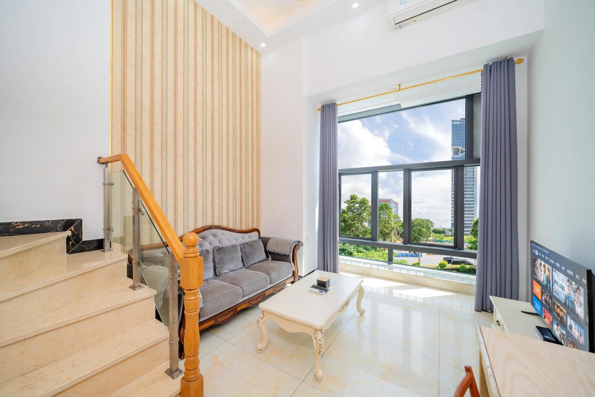 April Fair Duplex Apartment Guangzhou South Railway Station Ao Yuan Yue Shi Dai Branch Extérieur photo